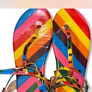 Colorful Striped Sandals